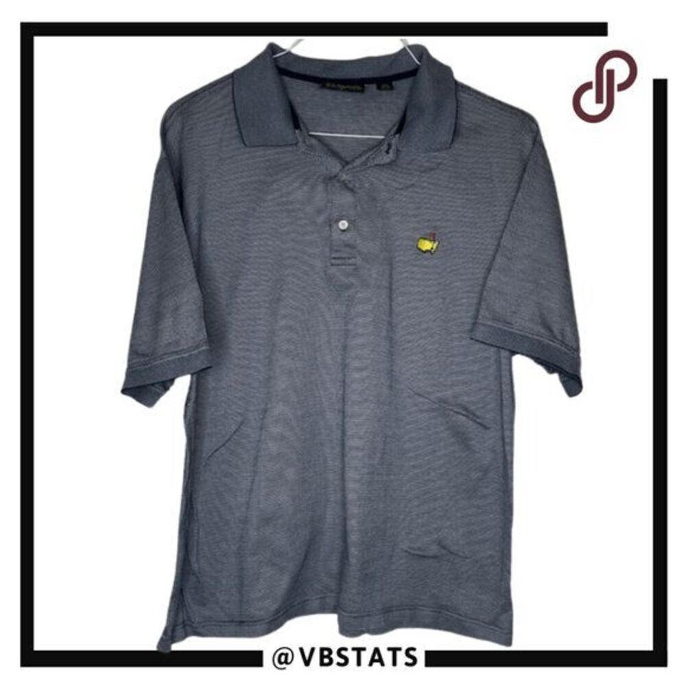 Amen Corner Masters Men's Short Sleeve Polo Shirt Blue‎ Size Large